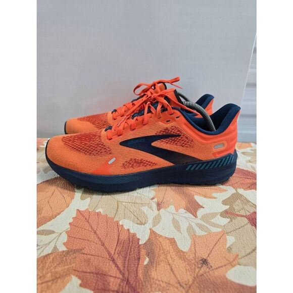 Brooks Launch GTS 9 Running Shoes Men's Size 10 D Orange Blue Comfort - Picture 1 of 8
